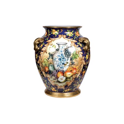 Lot 240 - Italian Glazed Earthenware Vase Signed A....