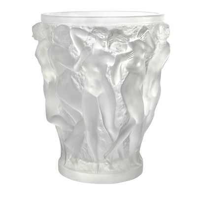 Lot 458 - Lalique Molded Glass Bacchantes Vase Modern Of...