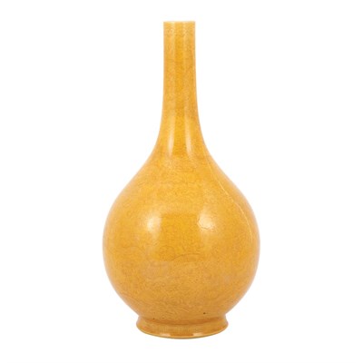 Lot 186 - Chinese Yellow Glazed Porcelain Vase Guangxu...