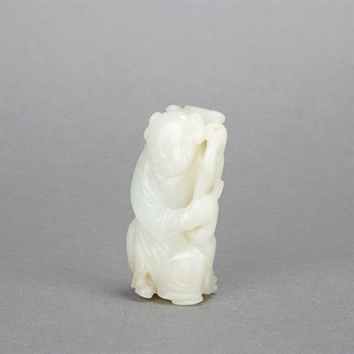 Lot 194 - Chinese White Jade Carving of a Boy 18th/19th...