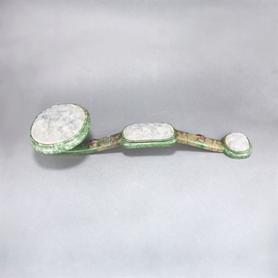 Lot 147 - Chinese Jade Sceptre 19th Century The spinach...
