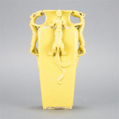 Lot 125 - Chinese Yellow Glazed Porcelain Vase 19th...