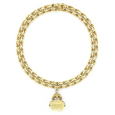 Lot 91 - Gold Curb Link Necklace with Citrine Pendant