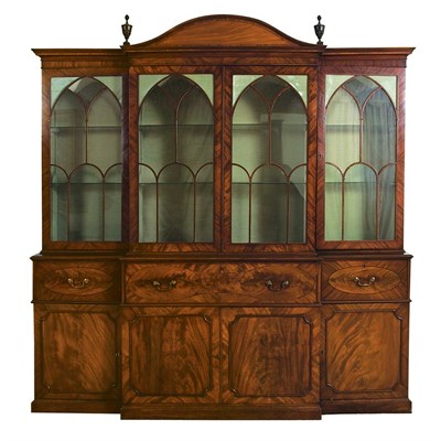 Lot 403 - George III Tulipwood Banded Mahogany Bureau...