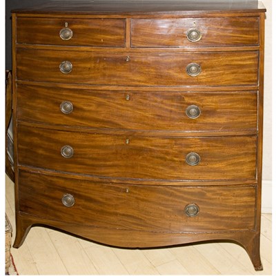 Lot 325 - George III Mahogany Tall Chest of Drawers 19th...