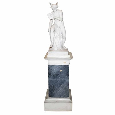 Lot 198 - Carved Marble Figure of Mercury Late...