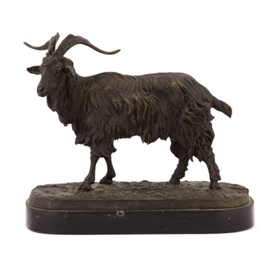 Lot 604 - Bronze Figure of a Goat After a model by P.J....