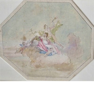 Lot 51 - School of Tiepolo Hispania Heralded by Fame...