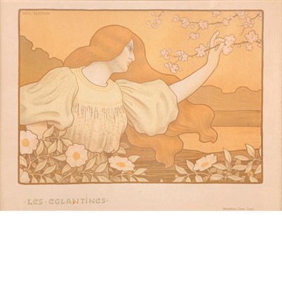 Lot 99 - Paul Berthon LES EGLANTINES Color lithograph....