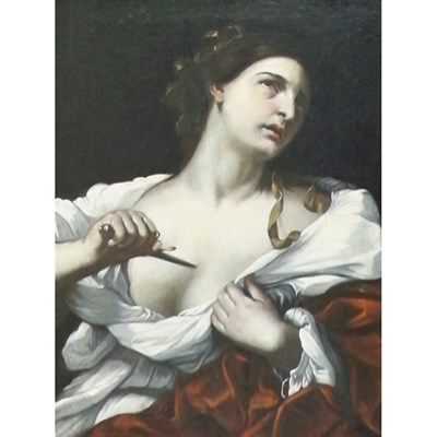 Lot 23 - School of Guido Reni Lucretia Oil on canvas 34...