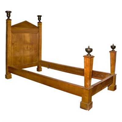 Lot 188 - Empire Style Fruitwood Bedstead Height 58...