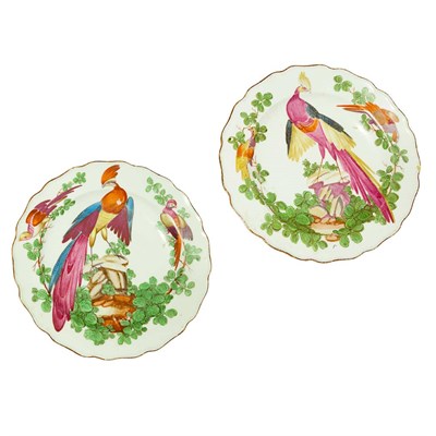 Lot 303 - Set of Four Chelsea Style Porcelain Plates...