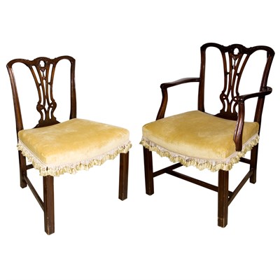 Lot 449 - Set of Ten George III Style Mahogany Dining...