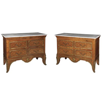 Lot 160A - Pair of Louis XIV Style Gilt-Metal Mounted...