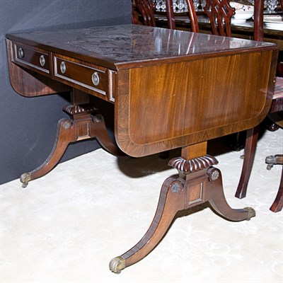 Lot 297 - Pair of Regency Style Mahogany Sofa Tables...