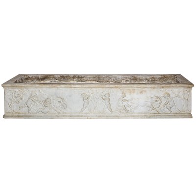 Lot 640 - Louis XVI Style Carved White Marble Jardiniere...