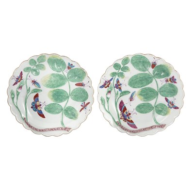 Lot 283 - Pair of Worcester Porcelain Dishes Circa 1770...