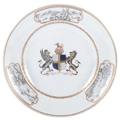 Lot 392 - Chinese Export Armorial Porcelain Charger 19th...