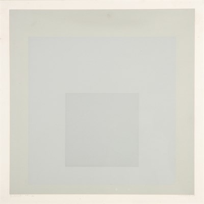 Lot 98 - Josef Albers SILENT Color screenprint, 1965,...