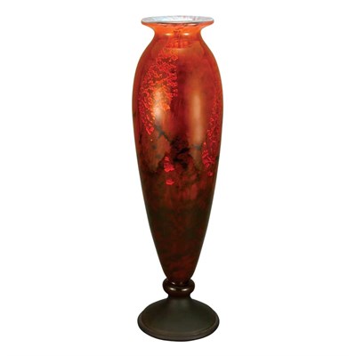 Lot 449 - Daum Art Deco Intercalaire Glass Vase Of...