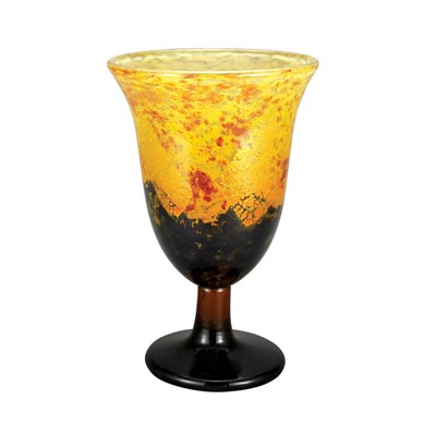 Lot 448 - Daum Art Deco Intercalaire Glass Vase Of...