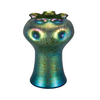 Lot 428 - Loetz Glass Vase Circa 1900 Of bulbous...