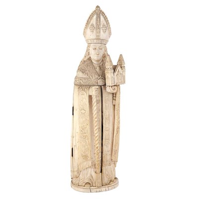 Lot 139 - French Carved Ivory Tryptic 19th Century...