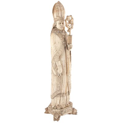 Lot 142 - French Ivory Figure of a Bishop 19th Century...