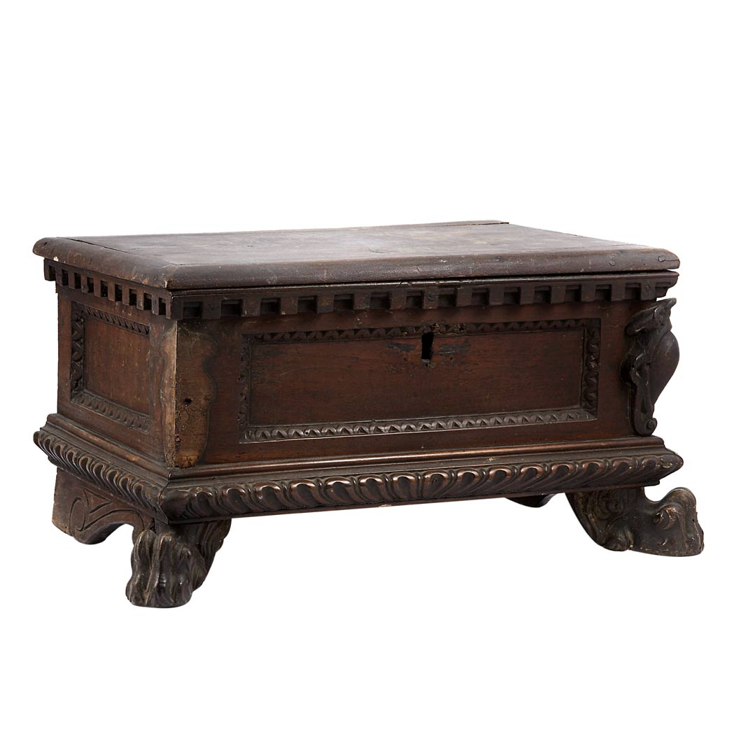 Lot 151 - Italian Baroque Style Walnut Miniature Cassone...
