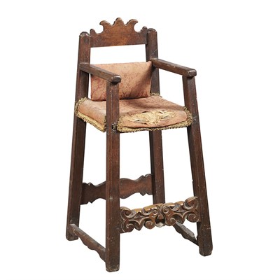 Lot 147 - Italian Baroque Walnut Child's Chair 18th/19th...