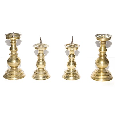 Lot 493 - Group of Six Dutch Baroque Style Brass...