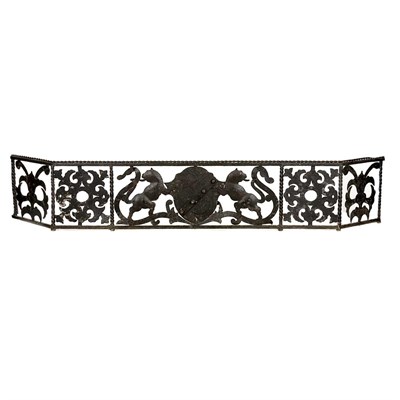 Lot 146 - Italian Baroque Style Steel and Iron Fender...