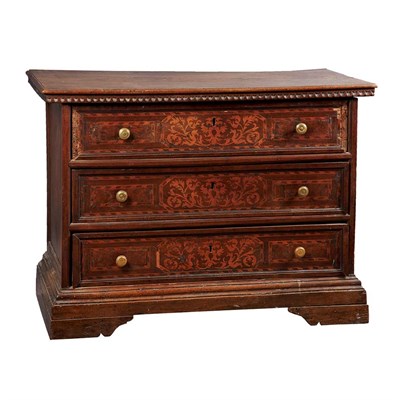 Lot 137 - Italian Baroque Walnut Marquetry Commode 18th...