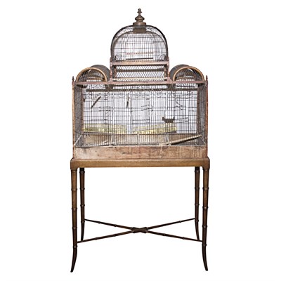 Lot 177 - Regency Style Birdcage on Stand Height 6 feet,...