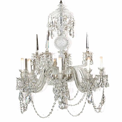 Lot 198 - George III Style Eight-Light Chandelier Cut...