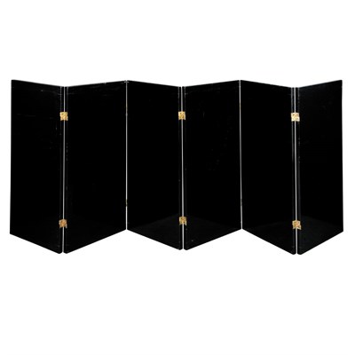 Lot 178 - 20th Century Design Black Lacquered Six-Fold...