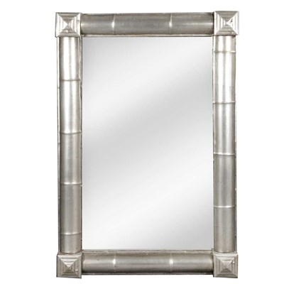 Lot 177 - 20th Century Design Silver-Leaf Bamboo Mirror...