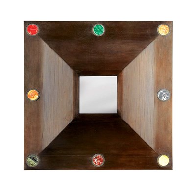 Lot 181 - 20th Century Design Mirror Dark stained wood,...