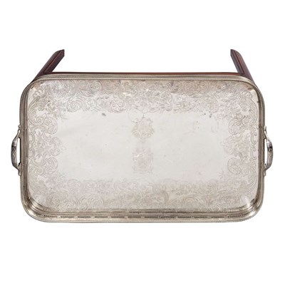 Lot 334 - American Silver Tray on Stand Gorham, late...