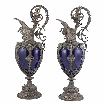 Lot 231 - Companion Pair of Renaissance Style Silver...