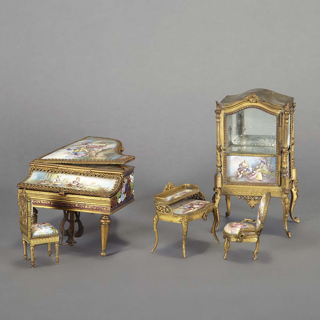 Lot 132 - Group of Louis XV/XVI Style Gilt-Bronze...