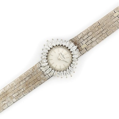 Lot 244 - White Gold and Diamond Wristwatch, Jaeger LeCoultre