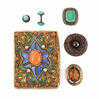 Lot 896 - Group of Silver and Metal Jewelry