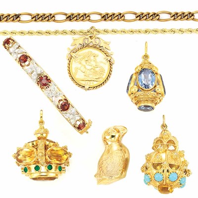 Lot 899 - Group of Gold and Gold-Filled Jewelry
