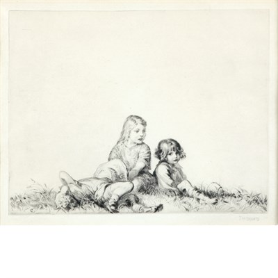 Lot 113 - James H. Dowd [THREE CHILDREN] Drypoint,...