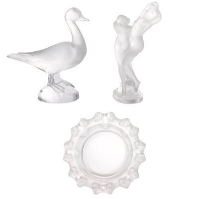 Lot 461 - Group of Lalique Molded Glass Articles Modern...