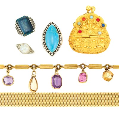 Lot 885 - Group of Sterling Silver and Metal Jewelry
