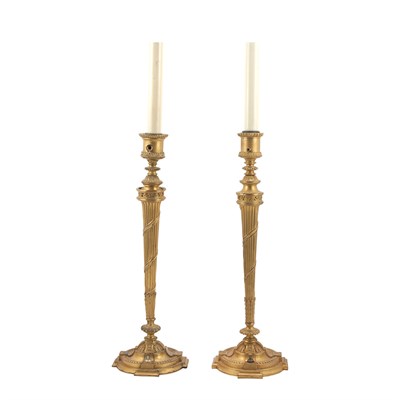 Lot 375 - Pair of Louis XVI Style Gilt-Bronze...