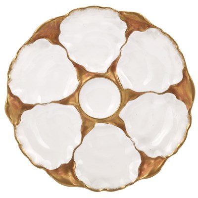 Lot 377 - Set of Twelve French Gilt Decorated Porcelain...