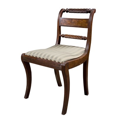 Lot 268 - Set of Five Regency Style Mahogany Chairs